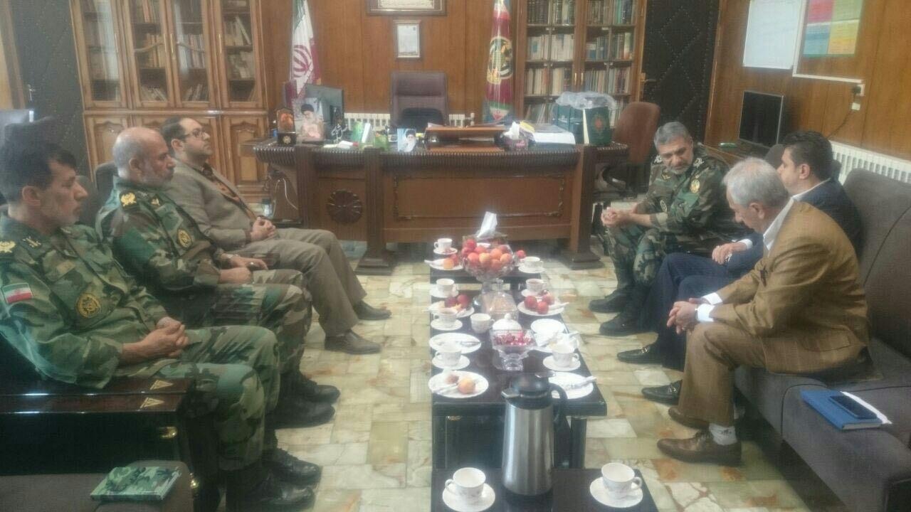 دیدار امیران عالی رتبه ارتش با رئیس اتاق تعاون کرمانشاه