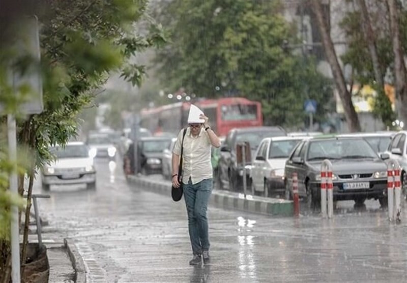 رگبار باران در ۷ استان/ وزش بادهای شدید در تهران