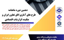 دهمین دوره ماهنامه طرح‌های آماری اتاق تعاون ایران منتشر شد