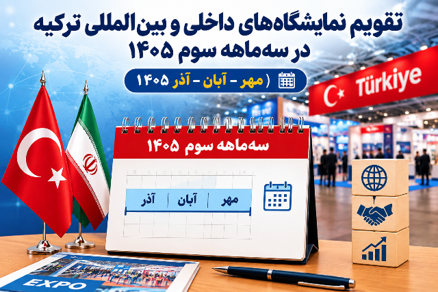 تقویم نمایشگاه‌های داخلی و بین‌المللی ترکیه در سه‌ماهه سوم سال ۱۴۰۵ منتشر شد