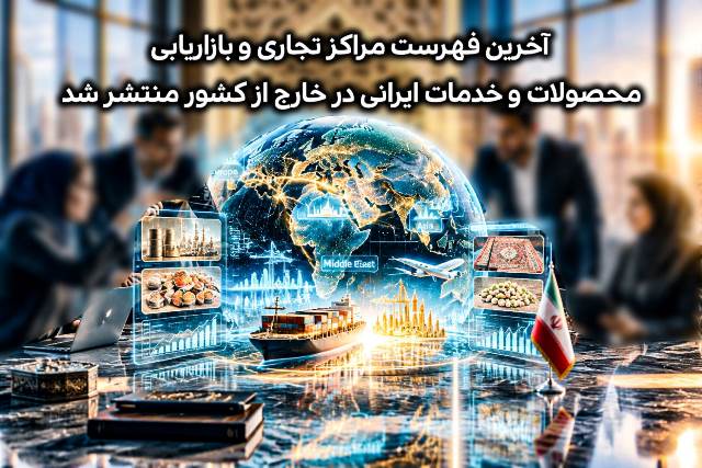 آخرین فهرست مراکز تجاری و بازاریابی محصولات و خدمات ایرانی در خارج از کشور منتشر شد